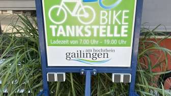 Station de recharge pour vélos électriques à la mairie de Gailingen