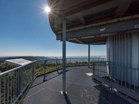 Hagenturm Merishausen Vue depuis la plate-forme supérieure de la tour du Hager à Merishausen