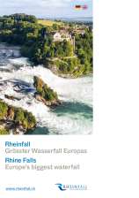 Couverture de la brochure sur les chutes du Rhin avec une photo de la cascade.